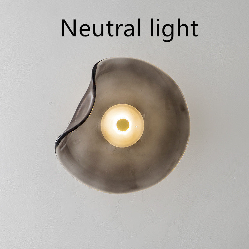 Bedroom Bedside Decoration Round Wall Lamp