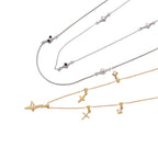 18k Gold Star Pendant Gold And Silver Necklace