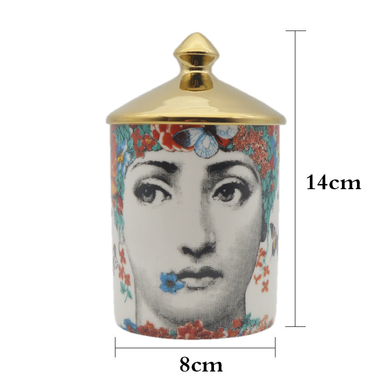 Face Aromatherapy Candle Holder Can Cotton Swab Storage Container