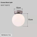 Nordic Simple Round Spherical Wall Lamp
