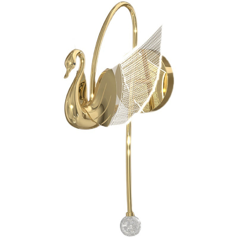 Modern Minimalist Swan Bedroom Bedside Wall Lamp