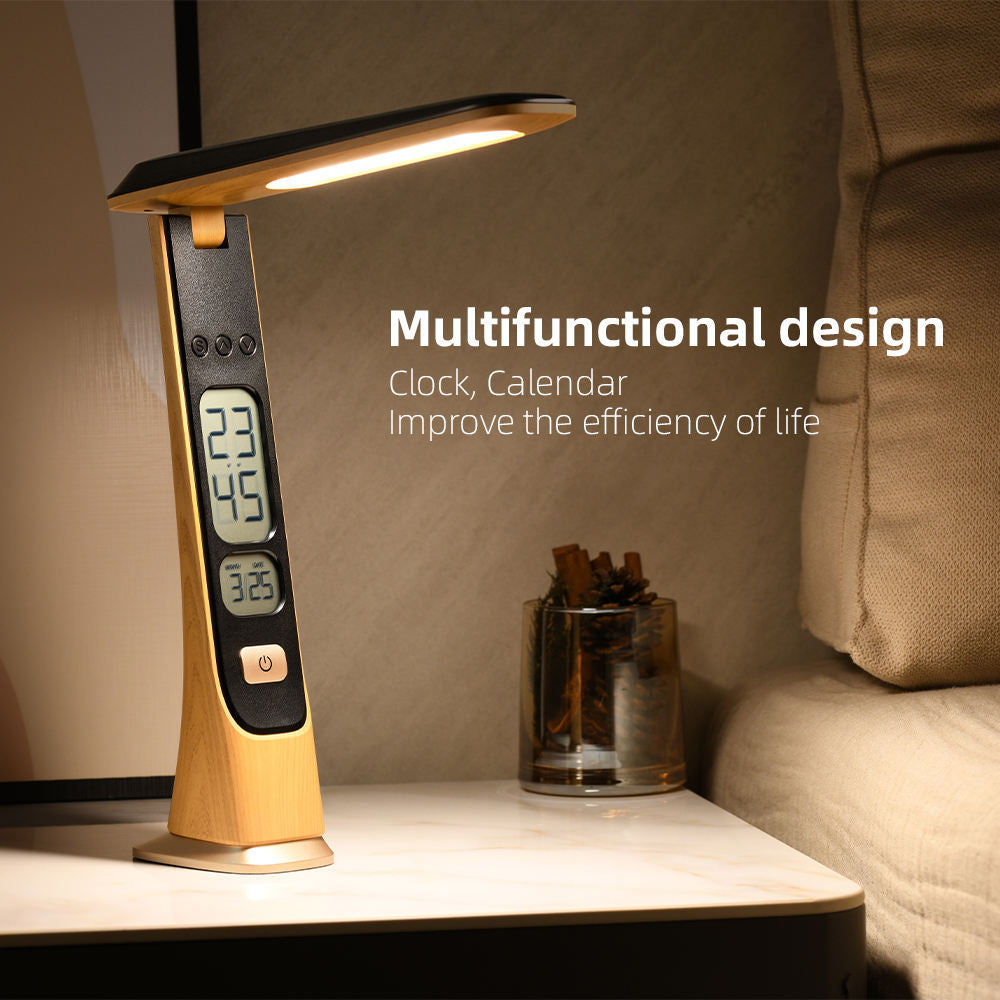 Perpetual Calendar Table Lamp Clock Alarm Clock Eye-protection Lamp