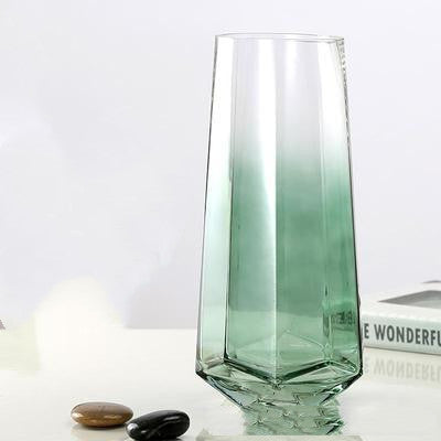 Light Luxury Gold Rim Colored Diamond Vase Rose