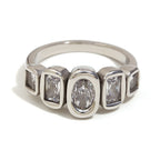 Stainless Steel 18K Gold Plating Bread Love Beating Pattern Signet Ring