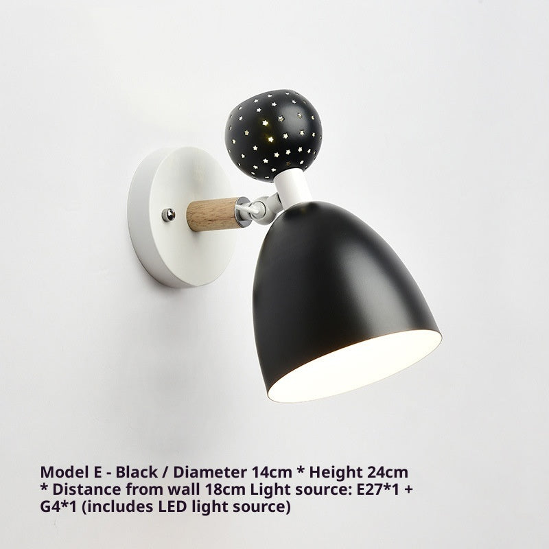 Nordic Log Color Macaron Decorative Wall Lamp