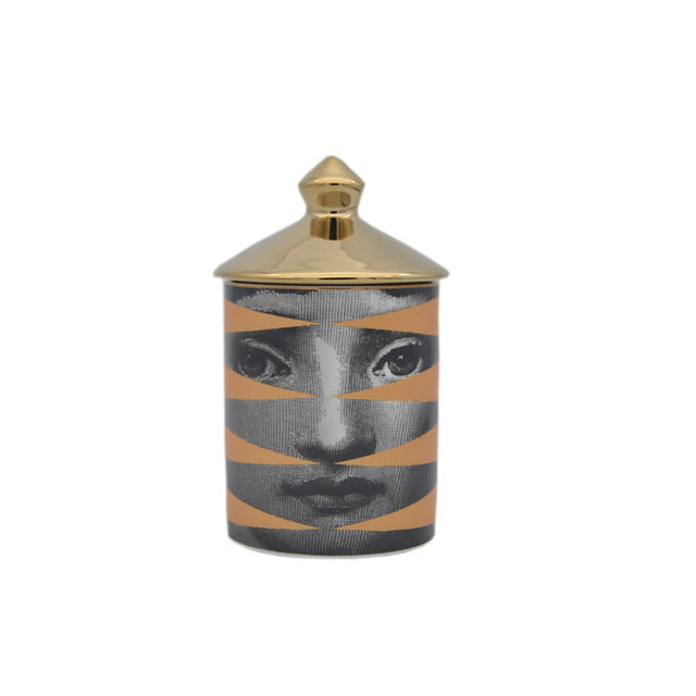 Face Aromatherapy Candle Holder Can Cotton Swab Storage Container