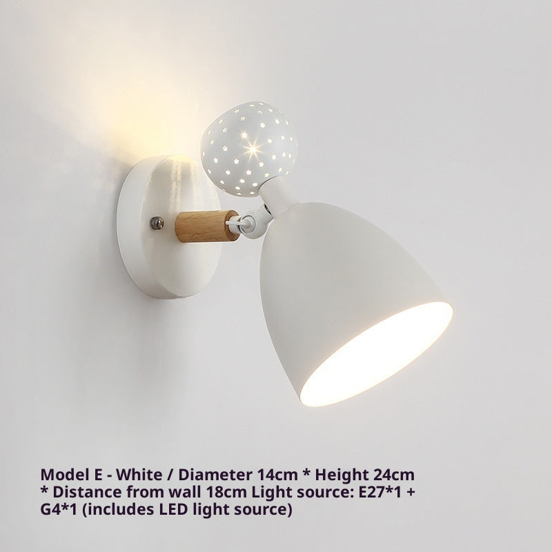 Nordic Log Color Macaron Decorative Wall Lamp