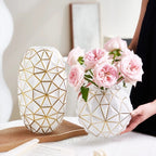 Creative Diamond Star Gold-painted Glass Vase