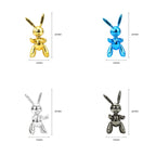 Shiny Balloon rabbit Statue Simulation rabbit Animal Art Sculpture Resin