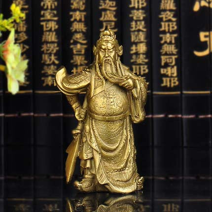 Pure Copper God Of Wealth God Statue Metal Craft Decoration