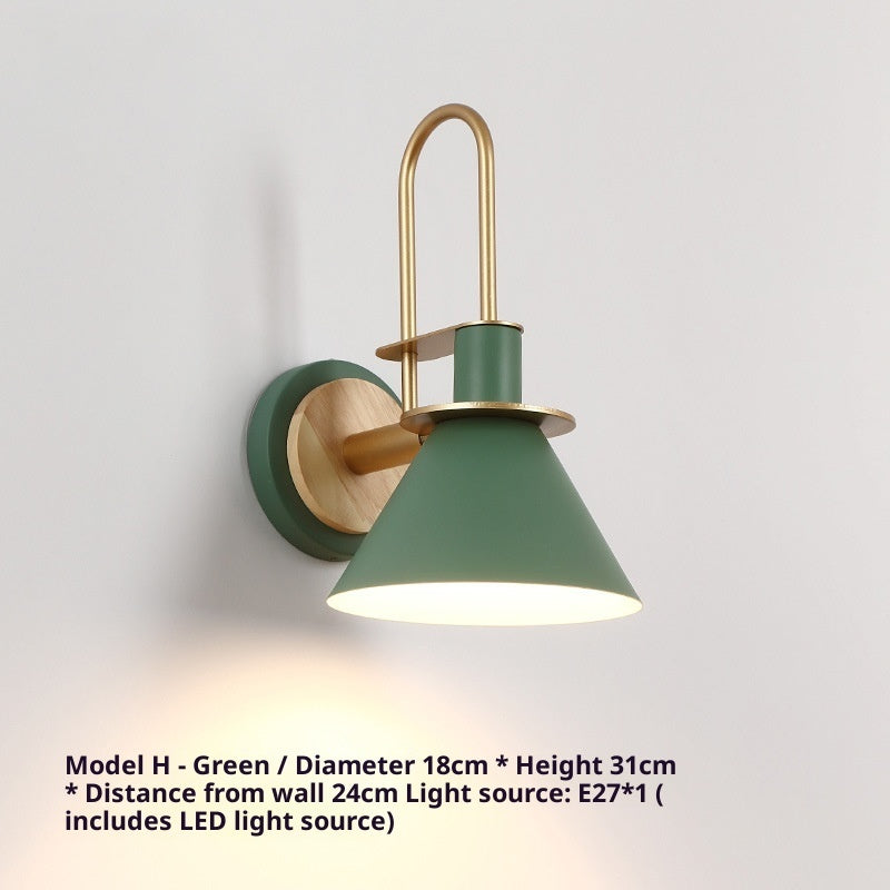 Nordic Log Color Macaron Decorative Wall Lamp