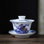 Gold Magpie Happy News Ceramic Cover Bowl