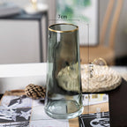 Creative Fashion Depicting Gold Glass Vase Ornaments