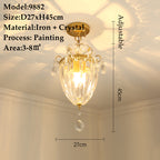 American Small Chandelier Balcony Aisle Corridor Single Head Crystal