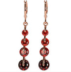 18K gold-plated diamond drop earrings