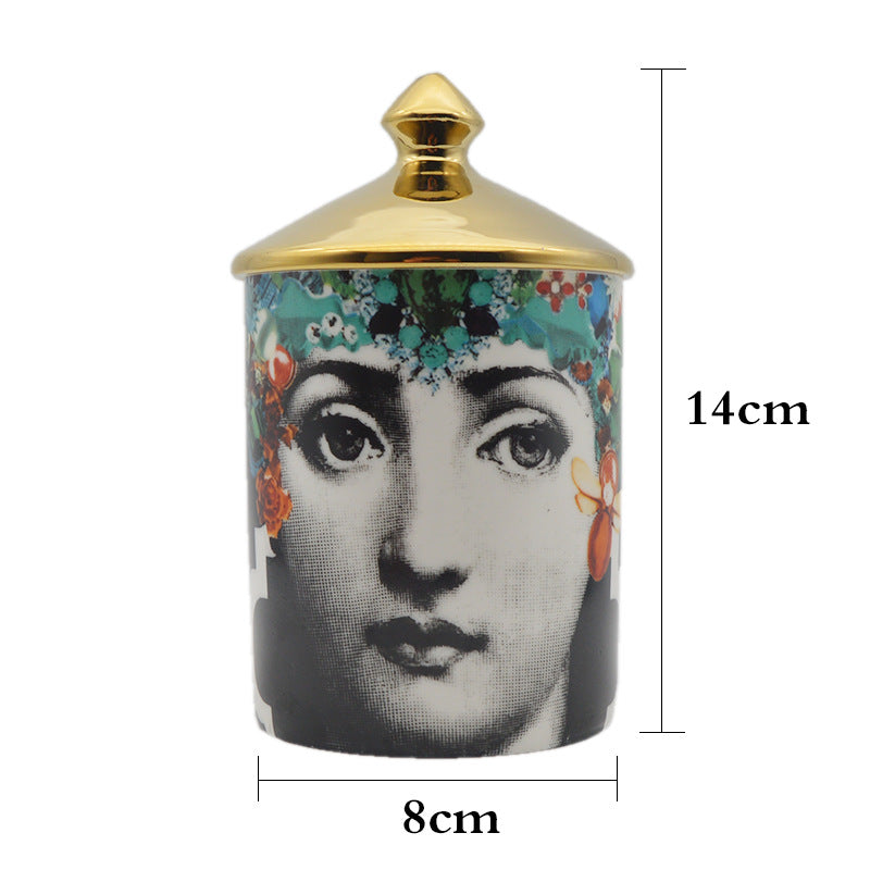 Face Aromatherapy Candle Holder Can Cotton Swab Storage Container