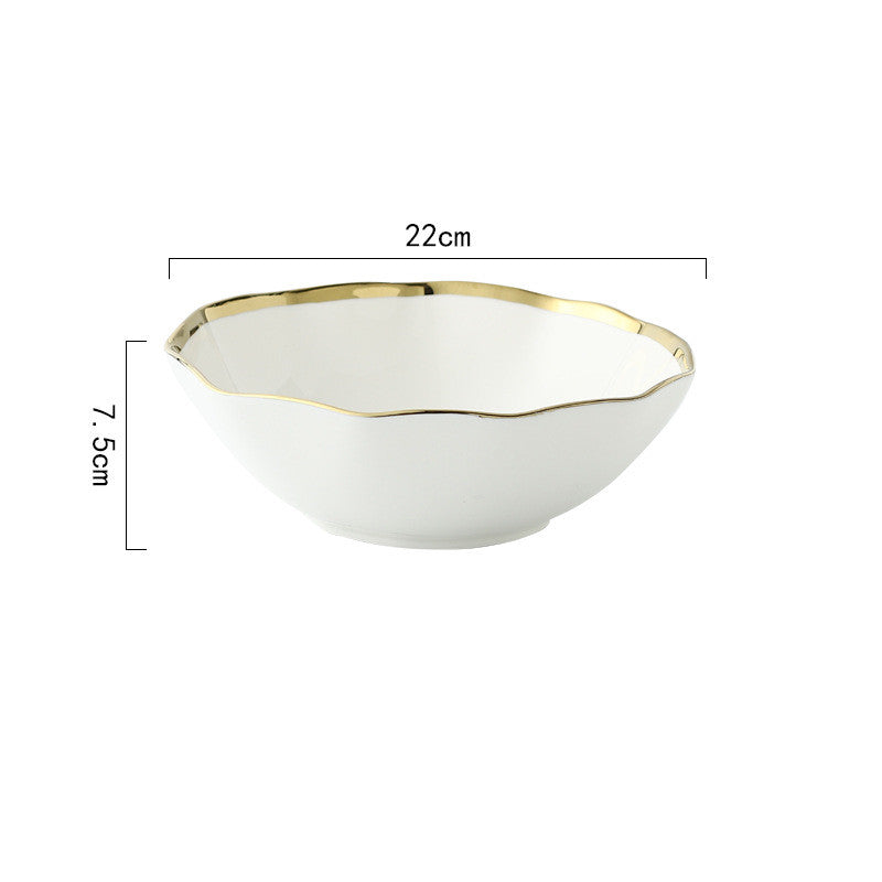 Western plate steak plate salad bowl soup bowl