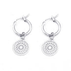 Funny Smile Face Hoop Earrings Pendant For Women Gold Alloy Geometric Carving Earring Jewelry
