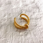 18K Gold Plated Knot Adjustable Ring