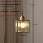 Retro Dining Room Bedroom Bedside Simple Glass Chandelier