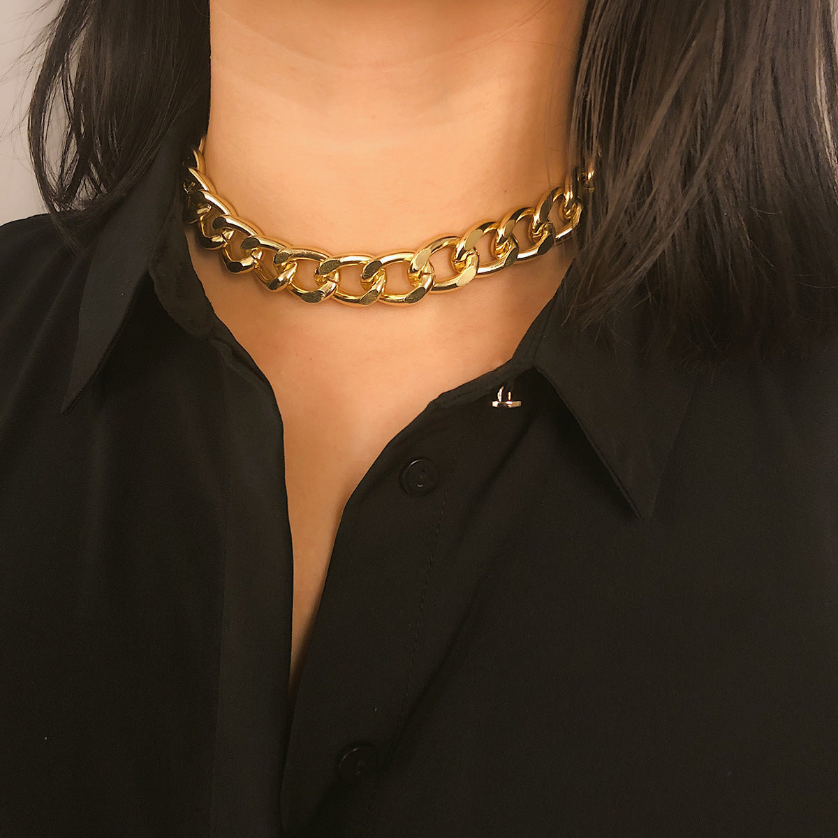 Choker exaggerated punk style lady necklace