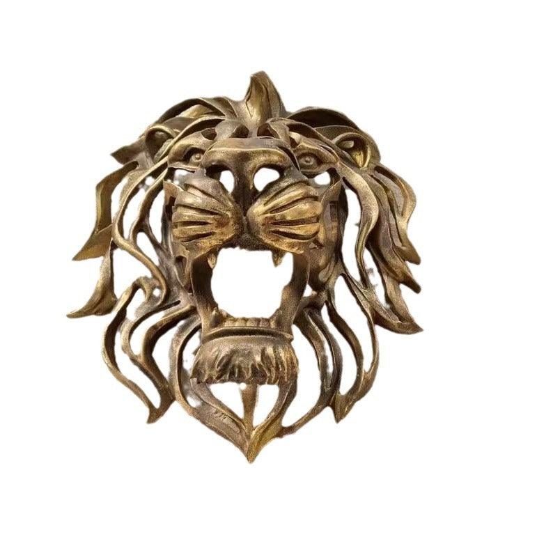 Lion's Head Wall Hanging Art Sculpture Wall Decoration