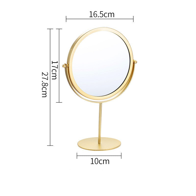 Makeup Mirror Dressing Desktop Bedroom Large Size Wall Hanging Iron Art