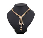 Gold Plated Necklace Earrings Gold Plated Four Piece Set