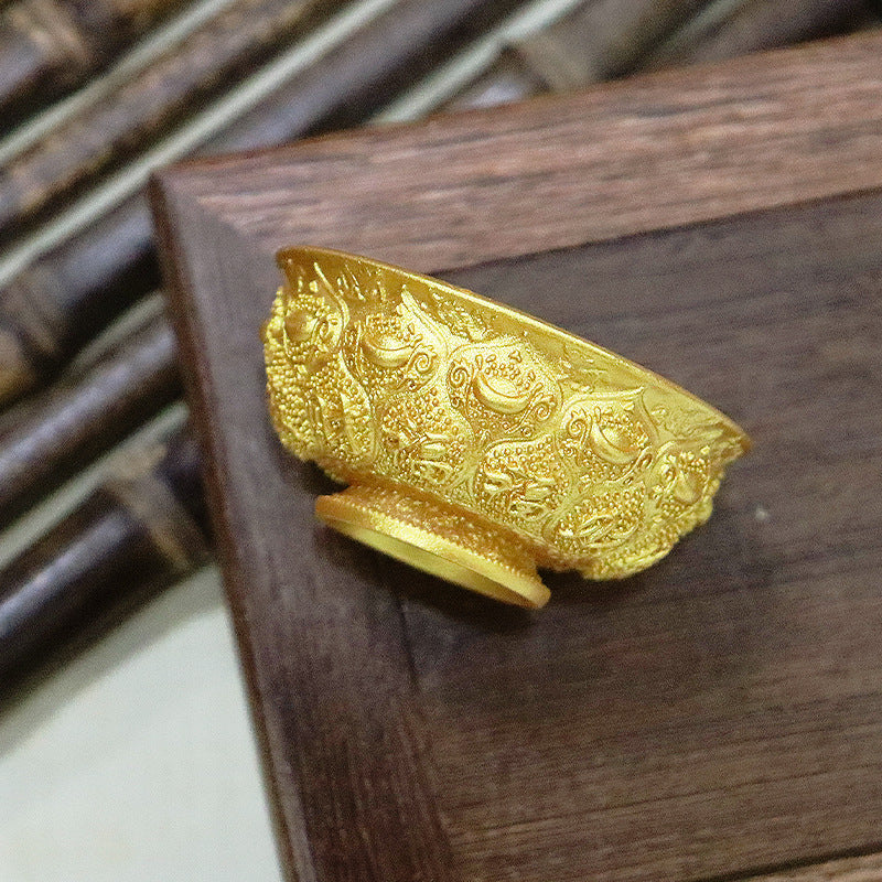 Royal Gift Gold Bowl Refrigerator Sticker And Magnet Sticker Cultural And Creative