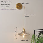Retro Brass Bedside Lotus Wall Lamp