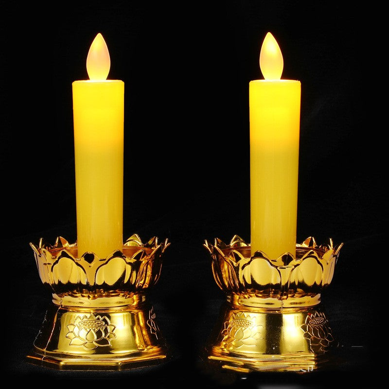 Simulation Long Brush Holder Candle Light Go To The Grave To Worship Buddha