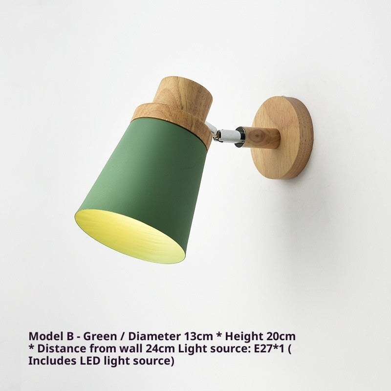 Nordic Log Color Macaron Decorative Wall Lamp