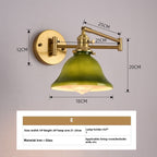 Bedroom Chinese Telescopic Long Brush Holder Wall Lamp