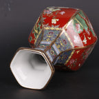 Gold-painted Enamel Colorful Flowers And Birds Home Chinese Antique Vase Ornaments