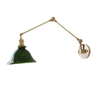 Japanese Glass Retro Long Brush Holder Rocker Telescopic Folding Wall Lamp