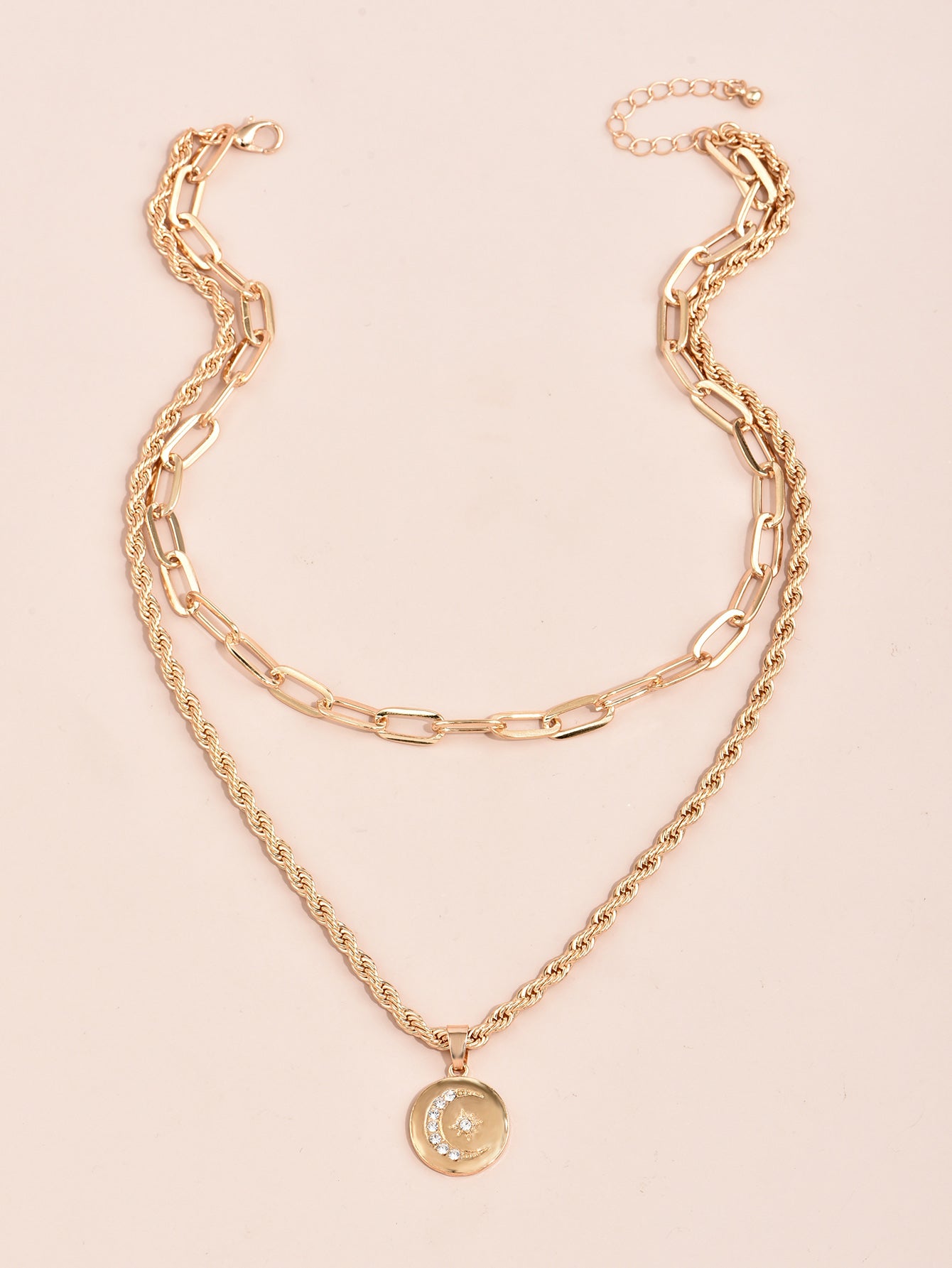 Creative Ladies Multi-layered Wearing Necklace Gold