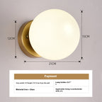 Modern Minimalist Glass Wall Bedroom Bedside Lamp