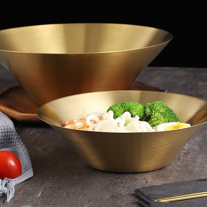 Gold Japanese 304 Stainless Steel Ramen Bowl