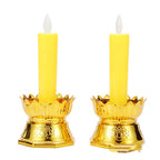 Simulation Long Brush Holder Candle Light Go To The Grave To Worship Buddha