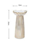 Modern Light Luxury Electroplating Candle Holder Ceramic Crafts Ornaments