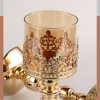 Crystal Candle Holder Creative Decoration Restaurant Metal Glass