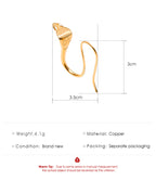 Exaggerated Metal Copper Plated Earring Single Statement