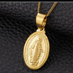 Lady's Virgin Pendant Gold-plated Necklace