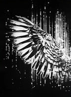 Black And Gold Angel Fine Wing Canvas Painting Wall Art Poster