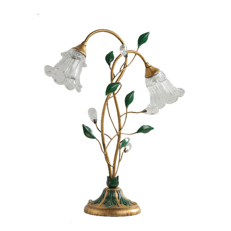 American Style Desk Lamp Bedroom Bedside Lamp Retro Living Room Creative Flower Decoration