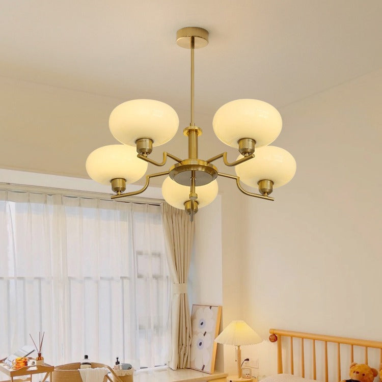 Living Room Chandelier Retro Cream Bedroom Dining Room Lamps
