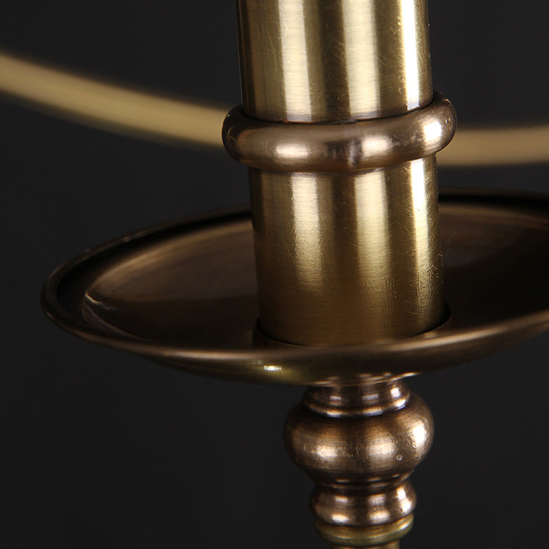 Copper American Style Chandelier Retro Living Room Bedroom Duplex