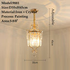 American Small Chandelier Balcony Aisle Corridor Single Head Crystal