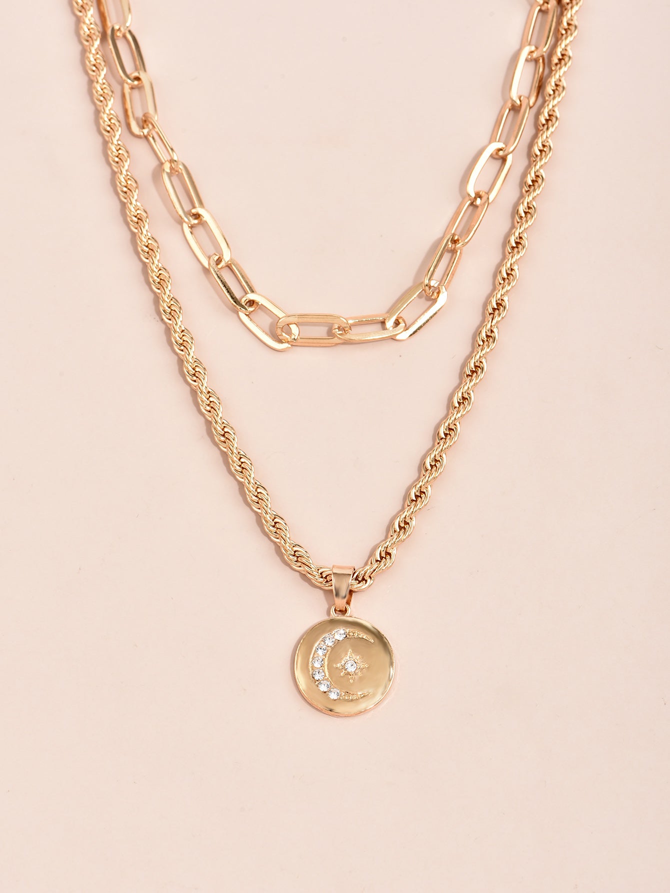Creative Ladies Multi-layered Wearing Necklace Gold