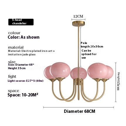 Retro Bedroom Chandelier Living Room Children's Room Lamps